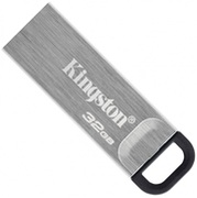 32GBUSB3.2FlashDriveKingstonDataTravelerKyson,Silver,MetalCase,KeyRing(DTKN/32GB)