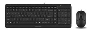 Keyboard&MouseA4TechF1512,LaserEngraving,SplashProof,1200dpi,3buttons,Black,USB