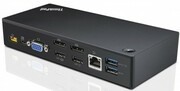 ThinkPadUSB-C Dock- USB2.0-2,USB3.0-3,VGA-1,LAN-1,DisplayPort-2,Headphones,USBTypeC,Black