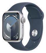 AppleWatchSeries9GPS,41mmSilverAluminiumCasewithStormBlueSportBand-S/M,ModelMR903