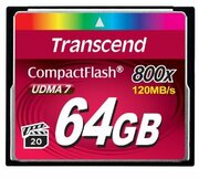 Transcend64GBCFCARDUltimate800x,upto120MB/sread,40MB/swrite