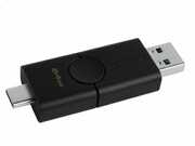 64GBUSB3.2KingstonDataTravelerDuo,USB-A+USB-C,Innovativedualslidercasing(Read100MByte/s,Write15MByte/s)