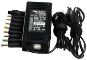 GinzzuGA-10120UUniversalnotebookadapter120W,12V-24V,9adapters,2USBports
