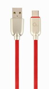 CableUSB2.0/Type-CPremiumRubber-2m-CablexpertCC-USB2R-AMCM-2M-R,Red,USB2.0A-plugtotype-Cplug,blister