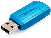 32GBUSB2.0VerbatimPinStripe,Blue,PushandPullSlidingfeature(Read12MByte/s,Write5MByte/s)