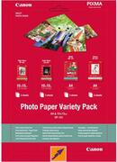 PaperCanonVarietyPackVP-101,4"x6"(102x152mm),Set:GP-501-1pcs(10x15cmof10sheets)&PP-201-1pcs(10x15cmof5sheets)&SG-201-1pcs(10x15cmof5sheets)