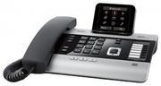 HybridDesktopphoneGigasetDX800Ablack/silverwithintegratedDECT/GAPbasestation,VoIP/SIP/Analog/ISDN/DECT/GAP,upto6SIPaccounts/10ISDN/1Analog,upto4parallelcalls,upto6handsets,ColorTFT3.5",handsfree,Phonebook#1000