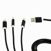 Cable3-in-1MicroUSB/Lightning/Type-C-AM,1.0m,BLACK,Cablexpert,CC-USB2-AM31-1M
