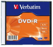 DVD-R4.7GB,16x,1SlimCase,Verbatim