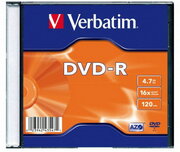 DVD+R4.7GB,16x,1SlimCase,Verbatim
