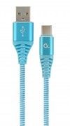 CableUSB2.0/Type-CPremiumcottonbraided-2m-CablexpertCC-USB2B-AMCM-2M-VW,Blue/White,USB2.0A-plugtotype-Cplug,blister