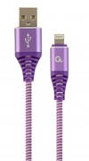 CableUSB2.0/8-pinPremiumcottonbraided-2m-CablexpertCC-USB2B-AMLM-2M-PW,Purple/White,USB2.0A-plugto8-pin,blister