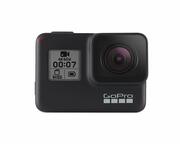 ActionCameraGoProHERO7Black,Photo-VideoResolutions:12MP/30FPS-4K60,8xslow-motion,waterproof10m,voicecontrol,3xmicrophones,hypersmoothvideo,touchscreen,HDR,GPS,livestreaming,Wi-Fi,Bluetooth,HDMI,USB-C,Battery1220mAh,116g
