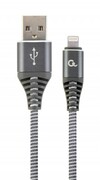 CableUSB2.0/8-pinPremiumcottonbraided-2m-CablexpertCC-USB2B-AMLM-2M-WB2,Spacegrey/White,USB2.0A-plugto8-pin,blister