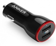 USBCarCharger-AnkerPowerDrive2,2-portUSBcarcharger,PowerIQ,24W,black
