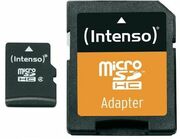 Intenso®MICROSecureDigitalCards,16GB+SDAdapter,Class4