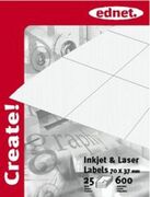 E45021EDNETAdressLabel,Inkjet&Laser,70x37/25sheets