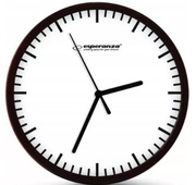 ClockWallEsperanzaBUDAPESTEHC010WWhite,20cm,plasticframe,Quietmovement,hookforeasyinstallation,Power:1xAAbattery(notincluded)
