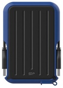 2.5"ExternalHDD2.0TB(USB3.2)SiliconPowerArmorA66,Black/Blue,Rubber+Plastic,Military-GradeProtectionMIL-STD810G,IPX4waterproof,Advancedinternalsuspensionsystemkeepstheharddrivesafefromdropsandbumps