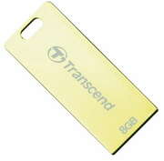 8GBUSBFlashDriveTranscend"JetFlashT3G",Gold,StainlessSteel,Ultra-SlimSize,USB2.0