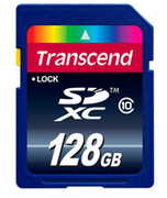 128GBSDXCCard(Class10),Transcend"TS128GSDXC10"(R/W:22/16MB/s)