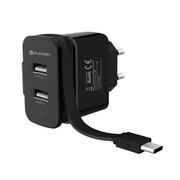 WALLCHARGER2xUSB+ROLLINGCABLEType-C3.4A[44654]