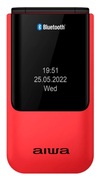 AIWAMultifunctionalMobileFlipPhoneFP-24,Red