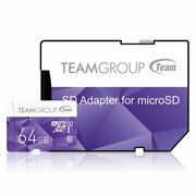 MicroSDXCTEAM64GBClass10UHS-I+PurpleSDAdapter(TCUSDX64GUHS41)