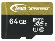 MicroSDXCTEAM64GBClass10UHS-IU3+SDAdapter(TUSDX64GU303)