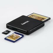 Hama124022USB3.0MultiCardReader,SD/microSD/CF,black