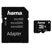 Hama108085microSDHC16GBClass10+Adapter