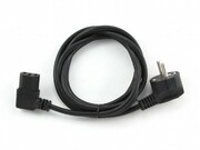 PowercordPC-186A-VDE,1.8m,SchukoinputandrightangledC13output,withVDEapproval,Black
