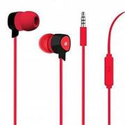 PuroIPHF19REDEarphoneFlatCableW/Button&Mic."Prisma"Red