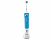 ElectrictoothbrushBraunVitality100CrossActionBlue.toothbrush,rechargeablebattery,rotatingcleaningmode,timer2min,appcontrol,chargingstation.whiteblue