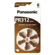 "PR312,Blister*6,Panasonic,PR-312/6LB(PR41),3.6x7.9mm,170mAh-http://www.panasonic-batteries.com/eu/products/special/hearing_aid_batteries/PR312"