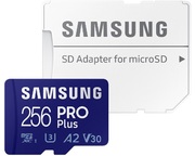 256GBMicroSD(Class10)UHS-I(U3)+SDadapter,SamsungPROPlusMB-MD256SA(R/W:180/130MB/s)