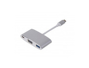 LMPUSB-C(m)toVGA&USB3.0(f)&USB-CchargingMultiportAdapter,aluminumhousing,silver(15093)