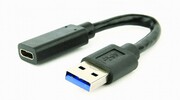 AdapterUSB3.1-Type-C-GembirdA-USB3-AMCF-01,USB3.1toType-Cfemaleadaptercable,10cm,Black