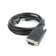 AdapterHDMI-VGA-GembirdA-HDMI-VGA-03-6,HDMItoVGAandaudioadaptercable,singleport,1.8m,black