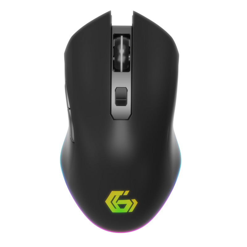 Gaming Wireless Mouse GMB MUSGW-6BL-02, 1600-3200 dpi, 6 buttons, RGB, 400mAh, 97g., Black