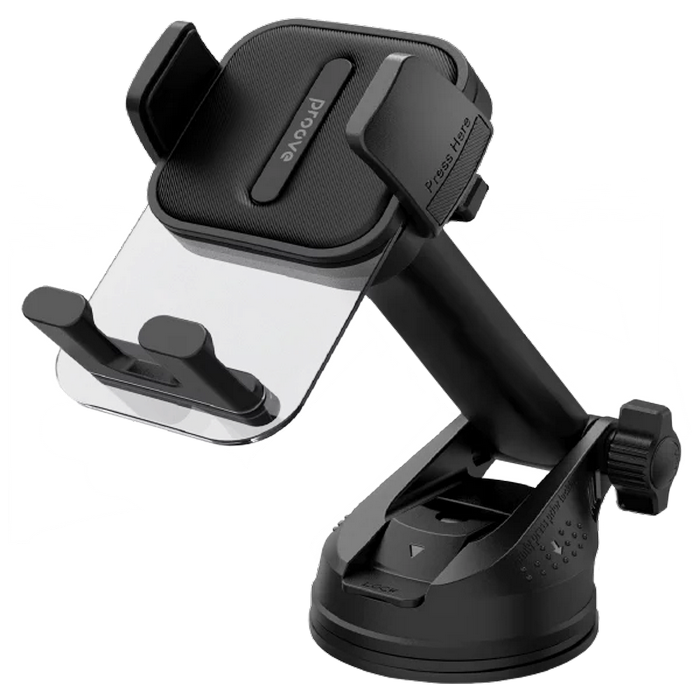 Suport Proove Crystal Clamp Suction Type Car Mount Black