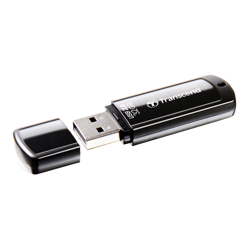32GB USB2.0 Flash Drive Transcend "JetFlash 350", Black, Classic Cap (R/W:18/8MB/s)