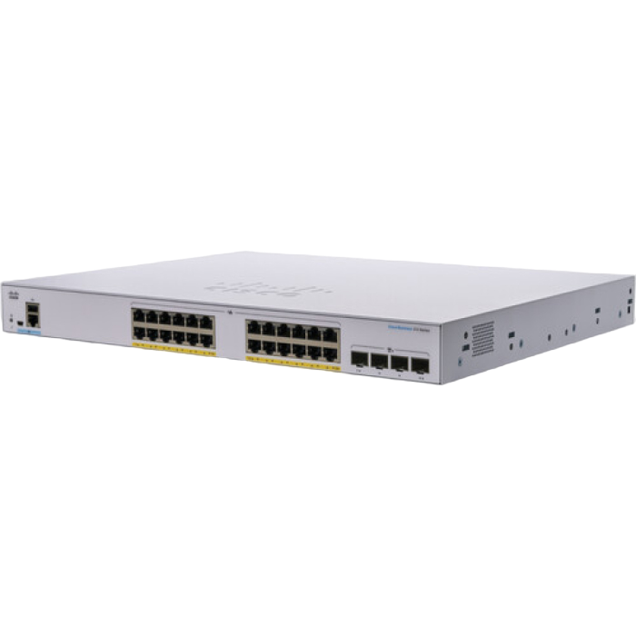 24-port Gigabit Full PoE Smart Switch Cisco CBS250-24FP-4X, 4 x 10G SFP+