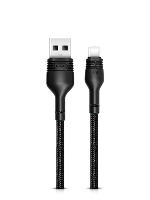 Type-C Cable XO, Brainded, NB55 Black