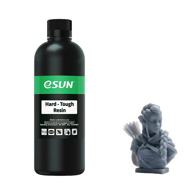 Photopolymer resin ESUN Hard-Tough Resin, 0.5 kg, Grey