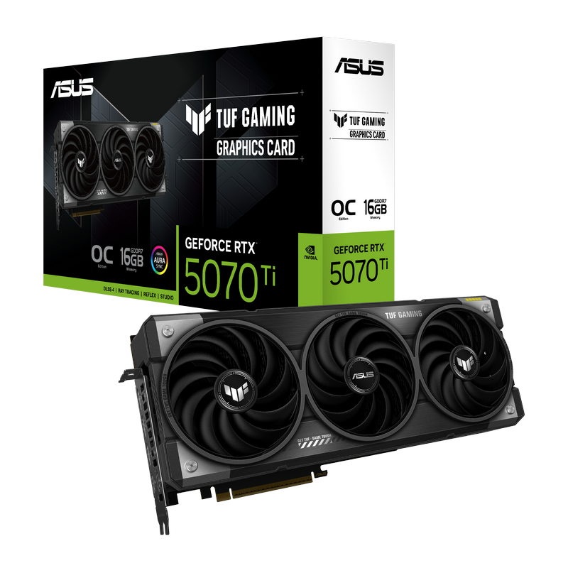VGA ASUS RTX5070Ti 16GB GDDR7 TUF Gaming (TUF-RTX5070TI-O16G-GAMING)