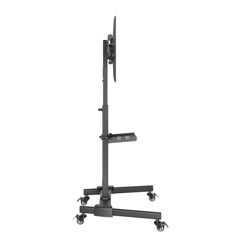 Mobile Stand for TV Stand 55P-4040T black; 1 Shelf; 32-55";TV 35 kg; Shelf 5kg;+10°/-10° tilt.;Height Adjustm