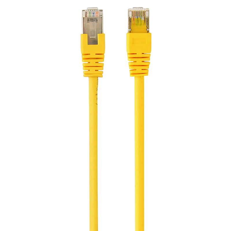 0.5m, FTP Patch Cord Yellow, PP22-0.5M/Y, Cat.5E, Cablexpert, molded strain relief 50u" plugs