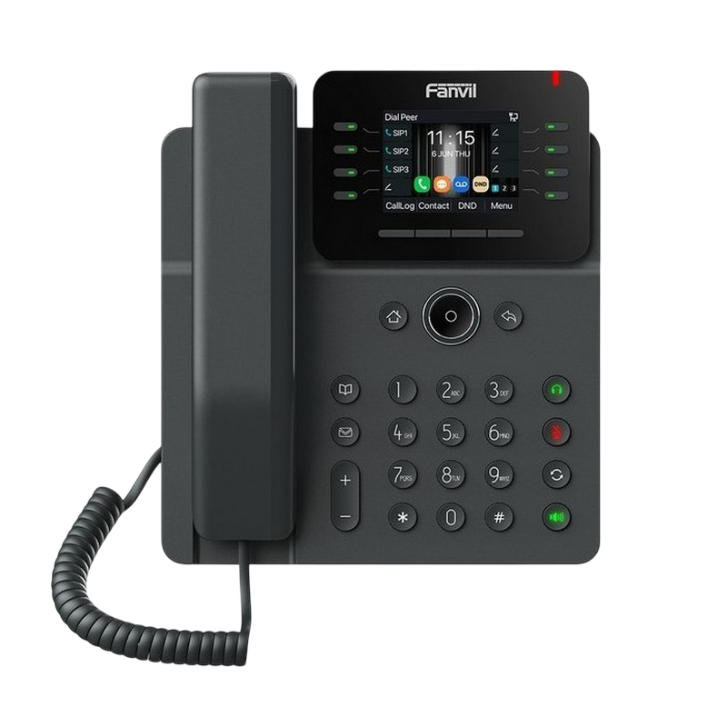 Fanvil V62W Black, Prime Business IP Phone, 2.8" HD color, LED, 12 SIP, Wi-Fi 6, PoE