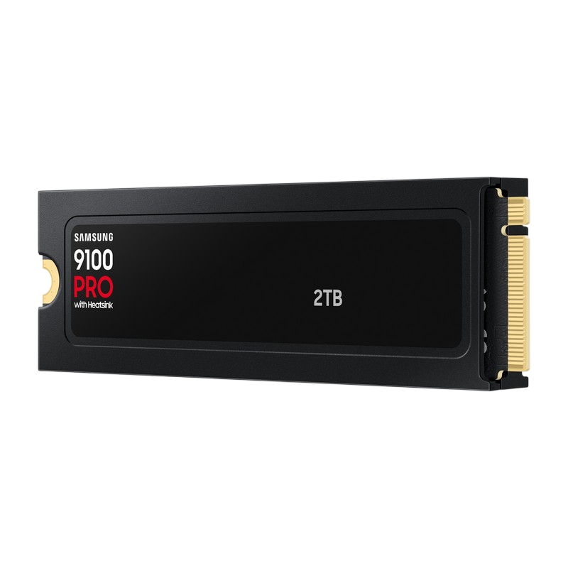 .M.2 NVMe SSD 2.0TB Samsung 9100 PRO "MZ-VAP2T0CW" w/ Heatsink [PCIe 5.0 x4, R/W:14700/13400MB/s, 1850K/2600K IOPS, 1.2PB, 3DTLC]